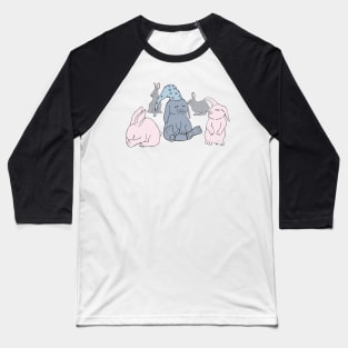 Sleeping Rabbits Baseball T-Shirt